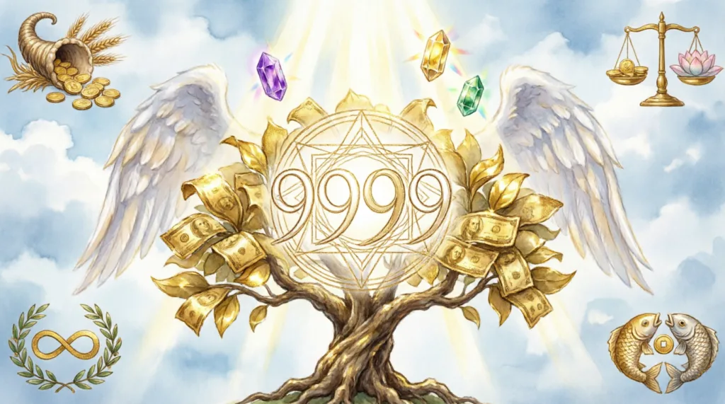 9999 angel number meaning money