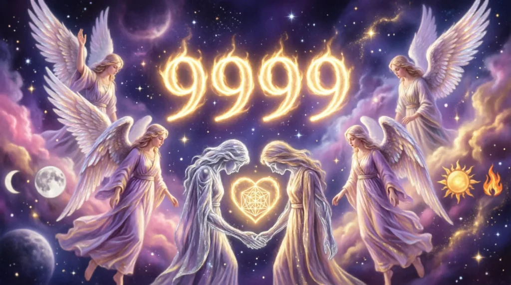 9999 angel number meaning twin flame
