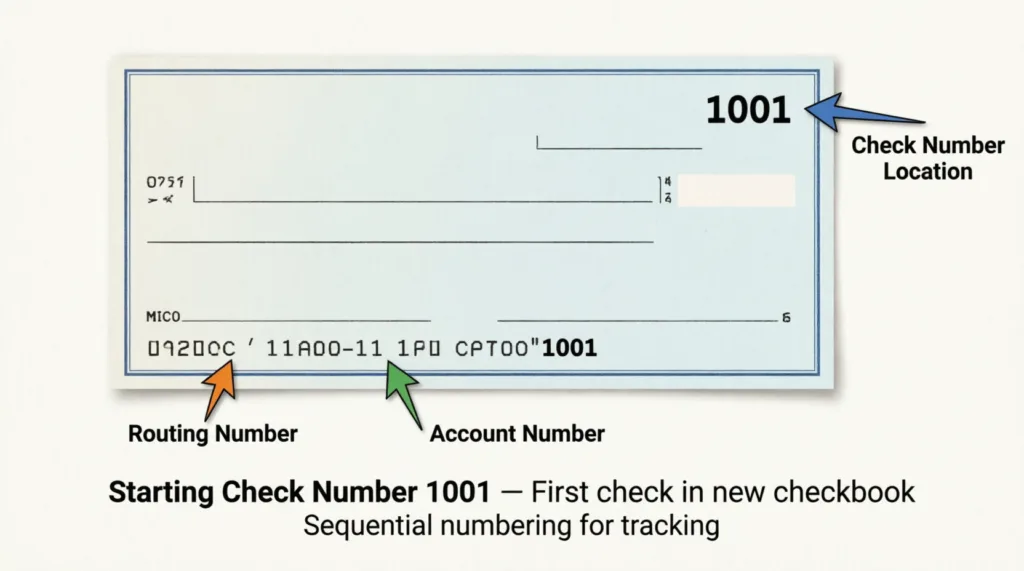 starting check number meaning