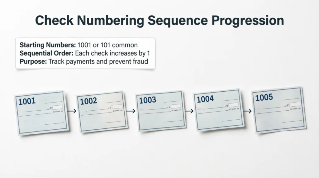 starting check number meaning
