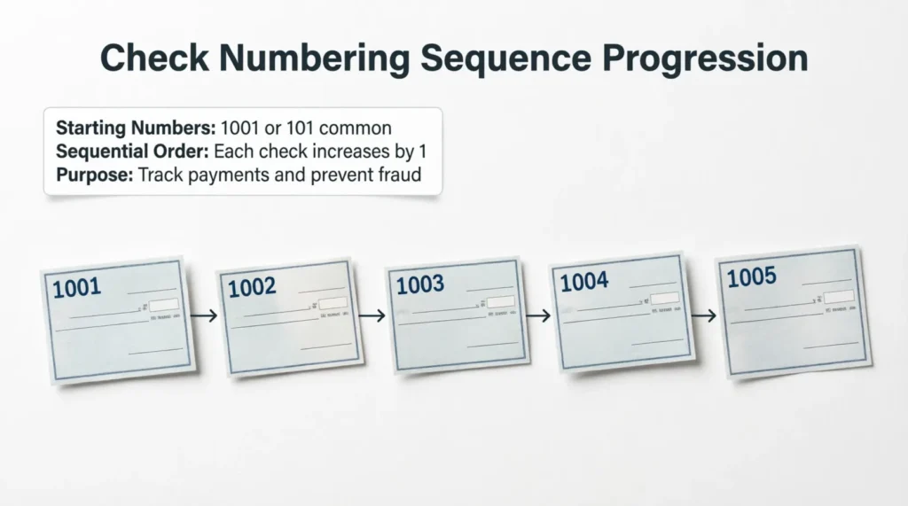 starting check number meaning