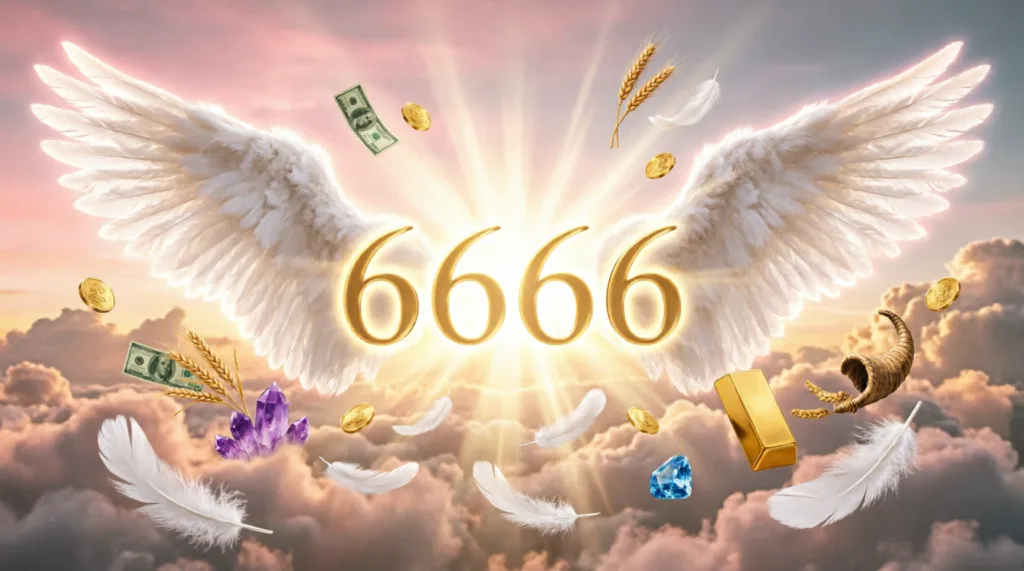 6666 angel number meaning money