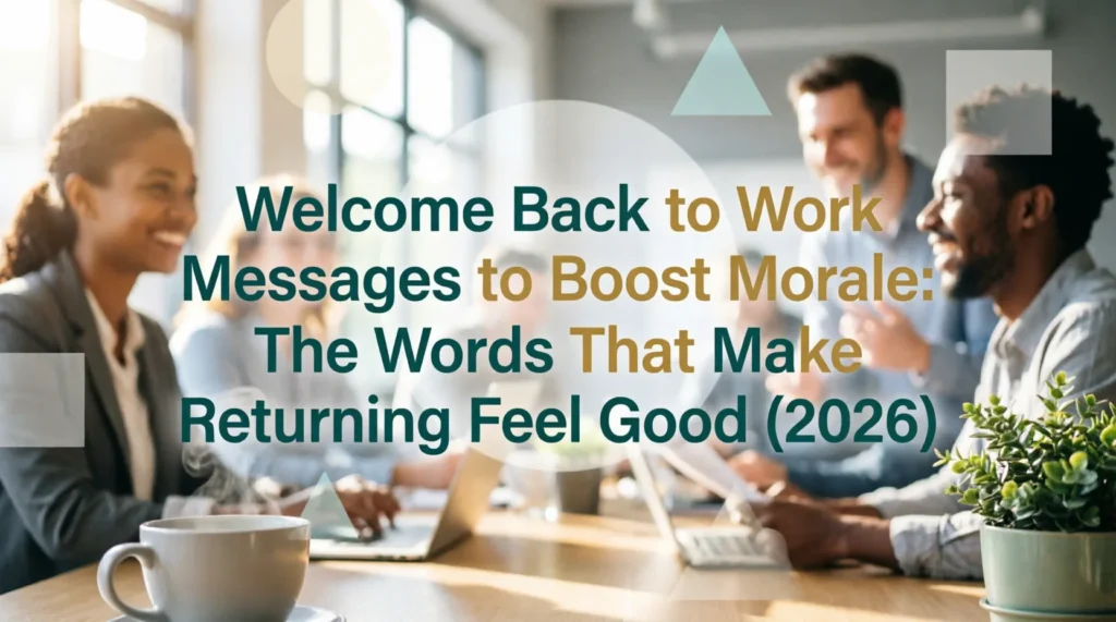 welcome back to work messages to boost morale